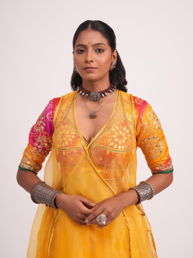 Yellow Organza Jacket