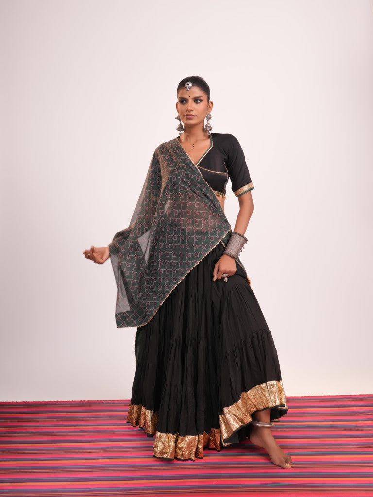 Black Georgette Set