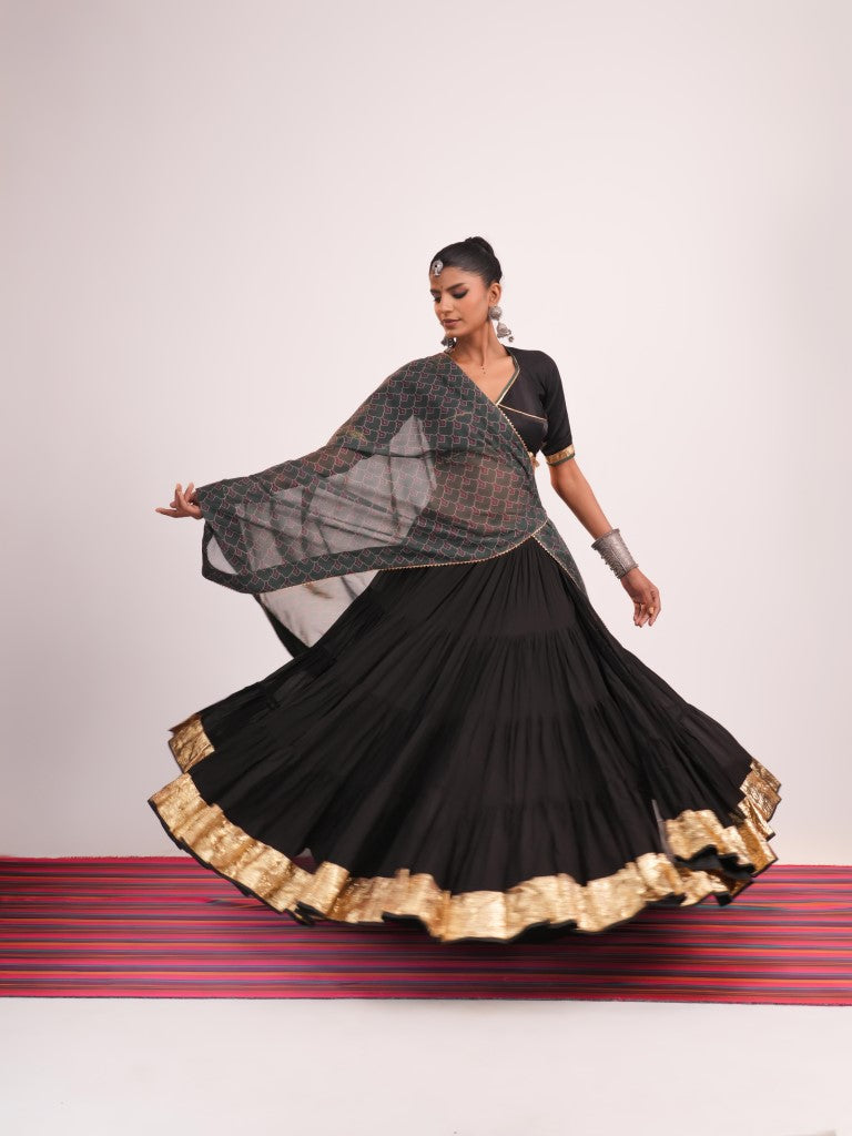 Black Georgette Set