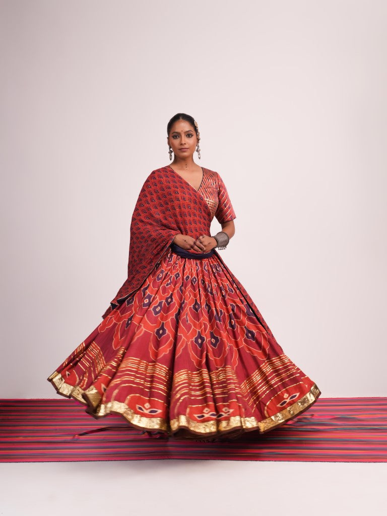 Red and Purple Print Set